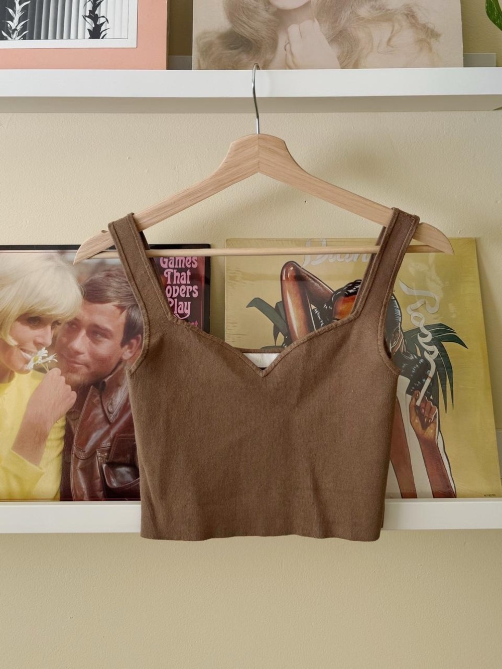 Brown Cropped Tank Top